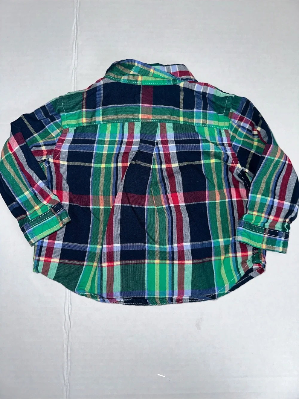 Ralph Lauren Plaid Button Down Shirt Long Sleeve Baby 3 Months